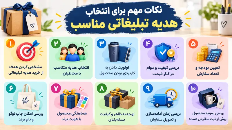 نکات مهم برای انتخاب هدیه تبلیغاتی مناسب